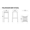 HAY Palissade Bar Stool  (78 cm) (outdoor)