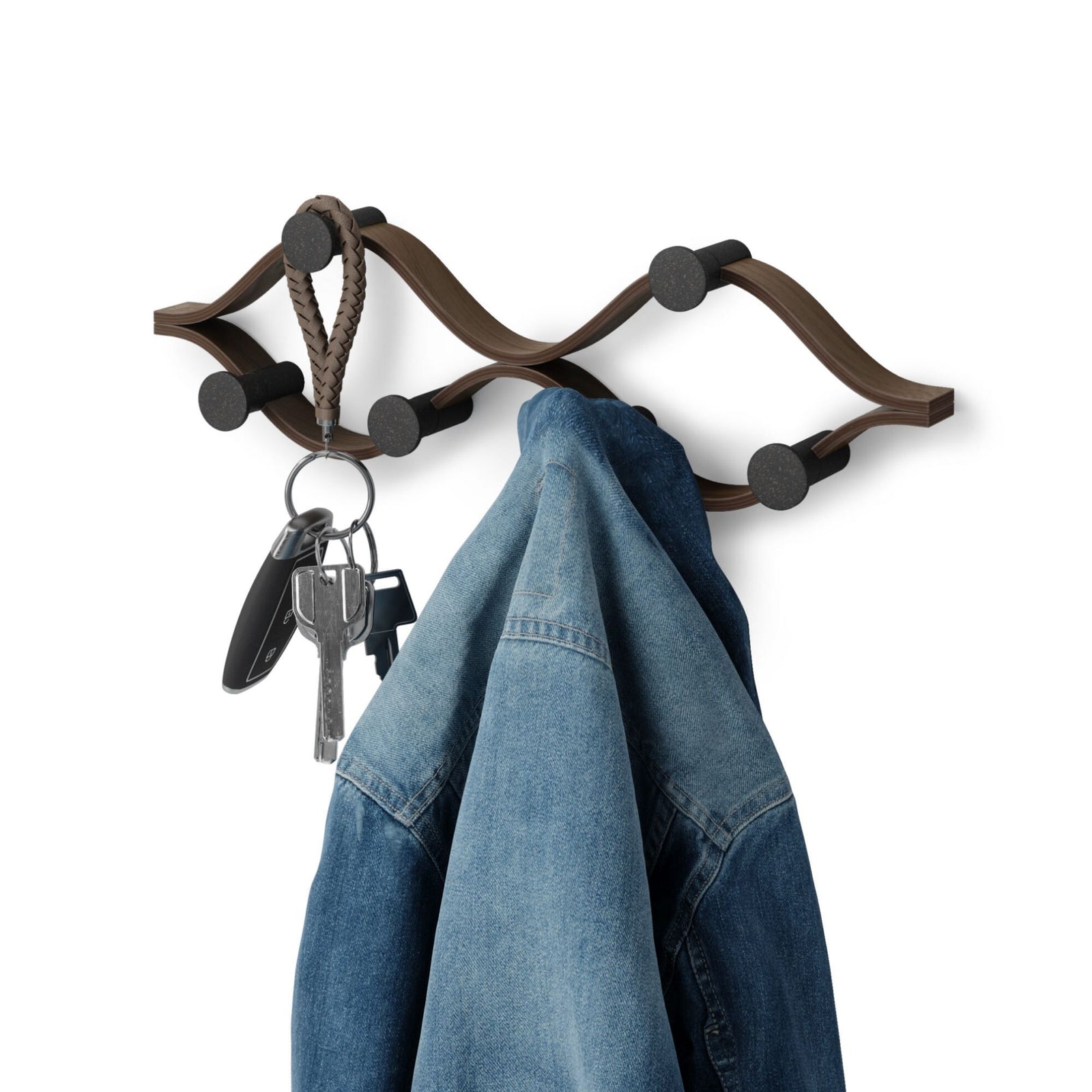 Umbra Montage 6 Hook wall hook, walnut