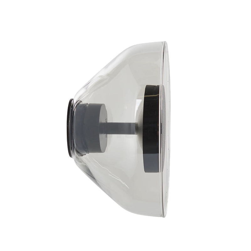 Marset Aura On/Off wall lamp, transparent smoke