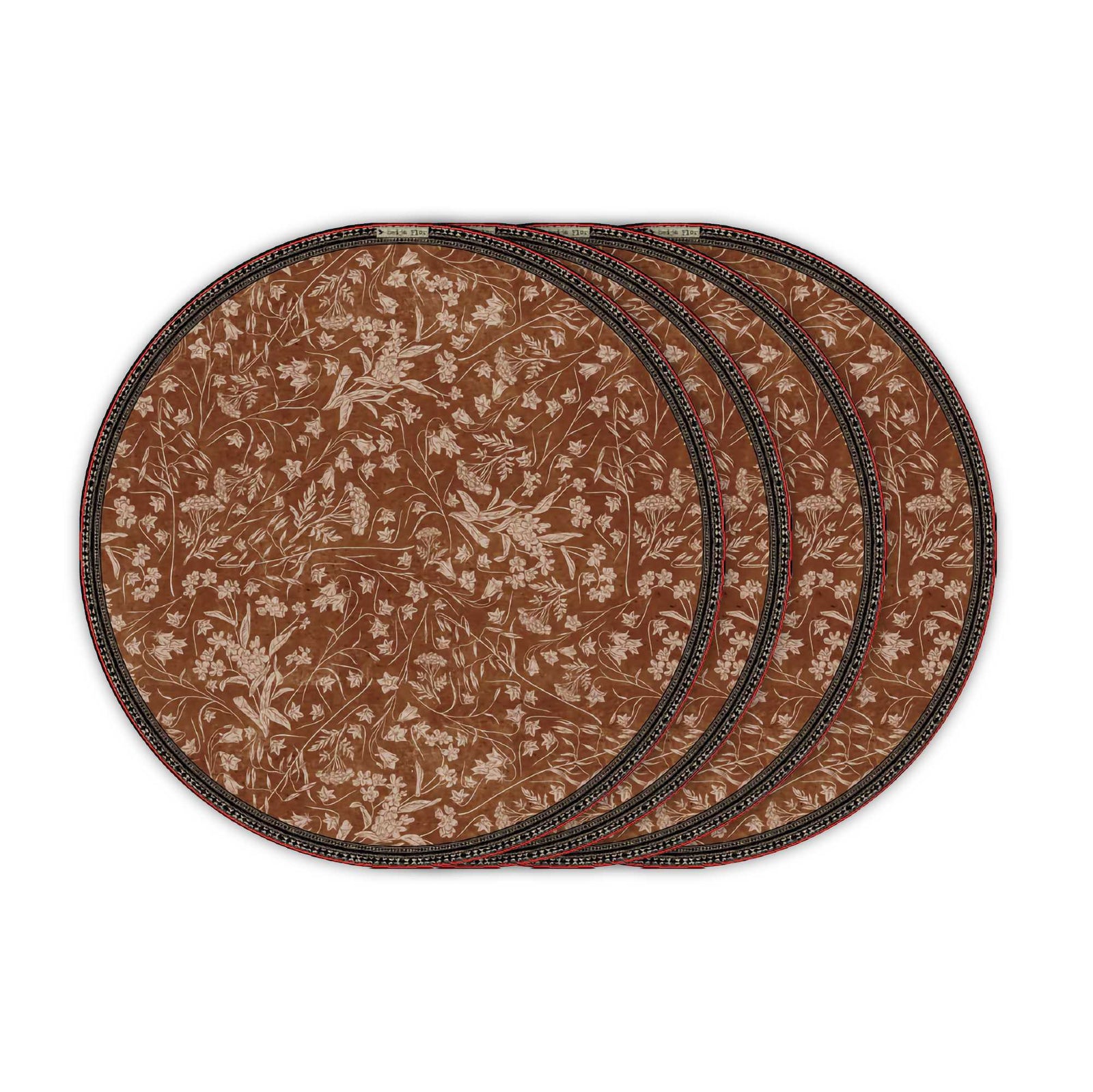 Beija Flor Botanic Vinyl Placemat set of 4, Amber