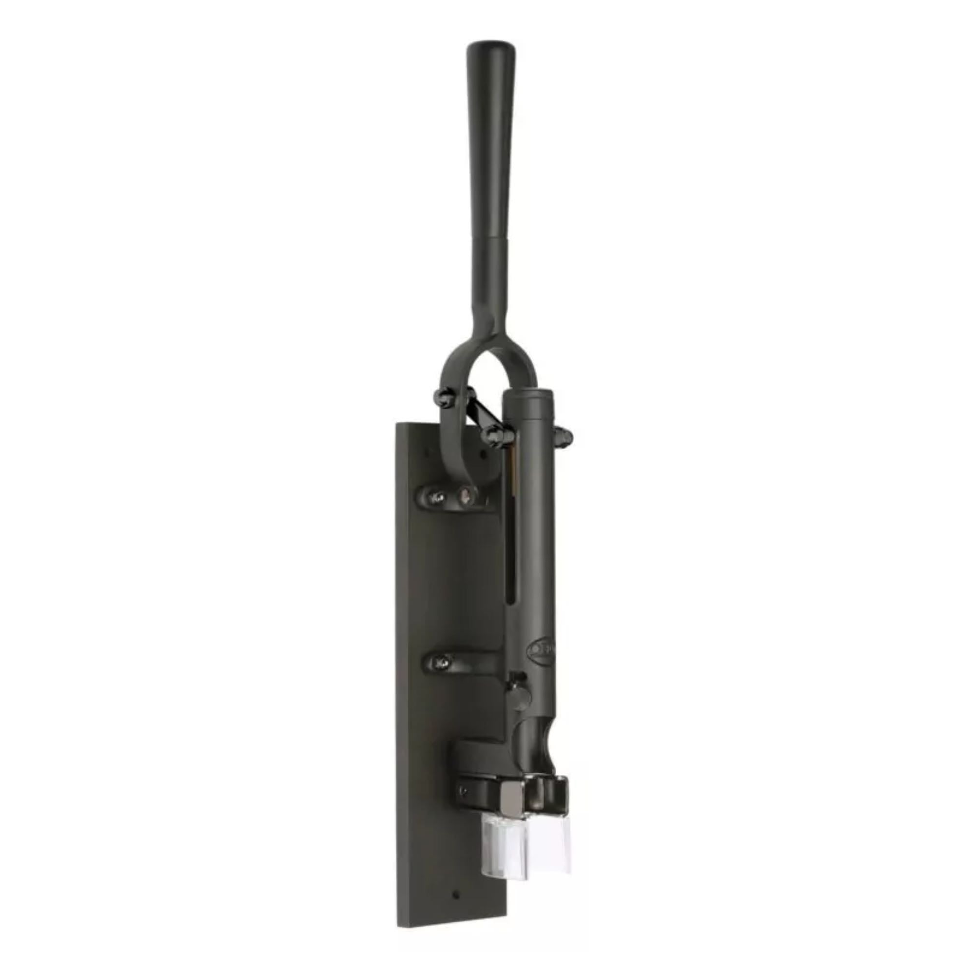 BOJ traditional wall-mounted corkscrew w/ backing, black