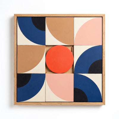 Taquin Globe puzzle wall art 48x48