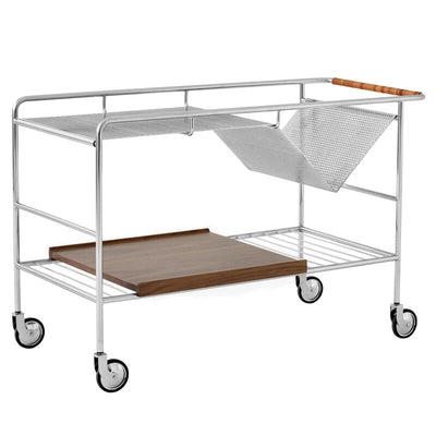 &Tradition NDS1 Alima trolley, chrome/walnut