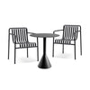 Hay Palissade dining armchairs & cone table Ø70