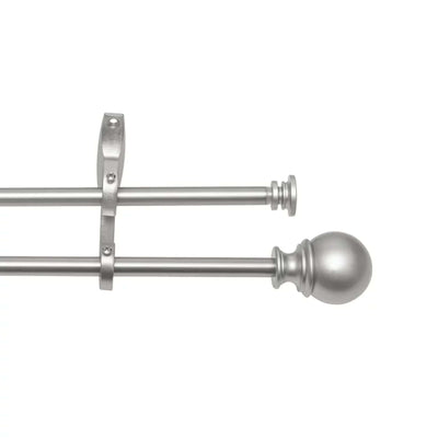 Umbra Diverge Expantable Double Curtain Rod (122-224cm) , Nickel