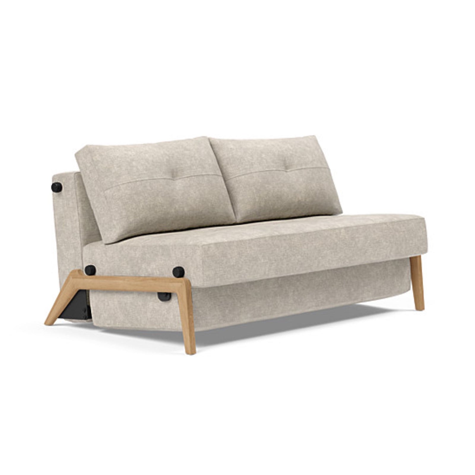 Innovation Living Cubed 140 Wood sofa bed, 280 avella sand