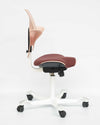 refurbished | HAG Capisco Puls 8020 ergonomic chair(200 mm), pink/white/brown