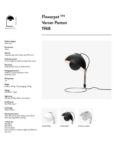 &Tradition Flowerpot VP4 table lamp