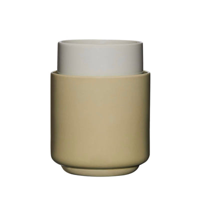 Hübsch Deux Pots Light green/Sand (set of 2)