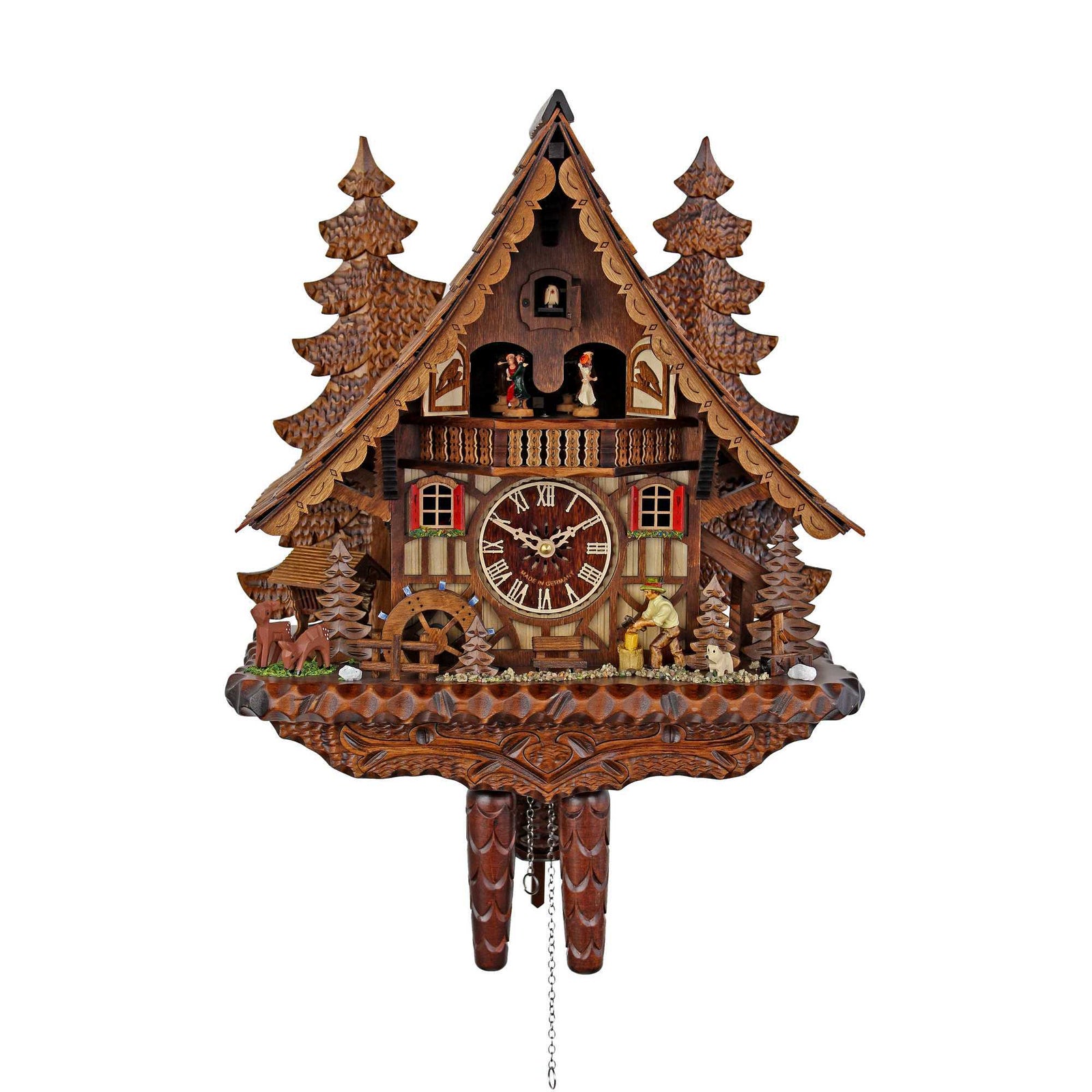 Engstler Quartz Cuckoo Clock The Busy Wood Chopper