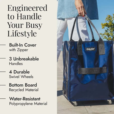 Hulken® Original rolling tote bag medium, midnight blue