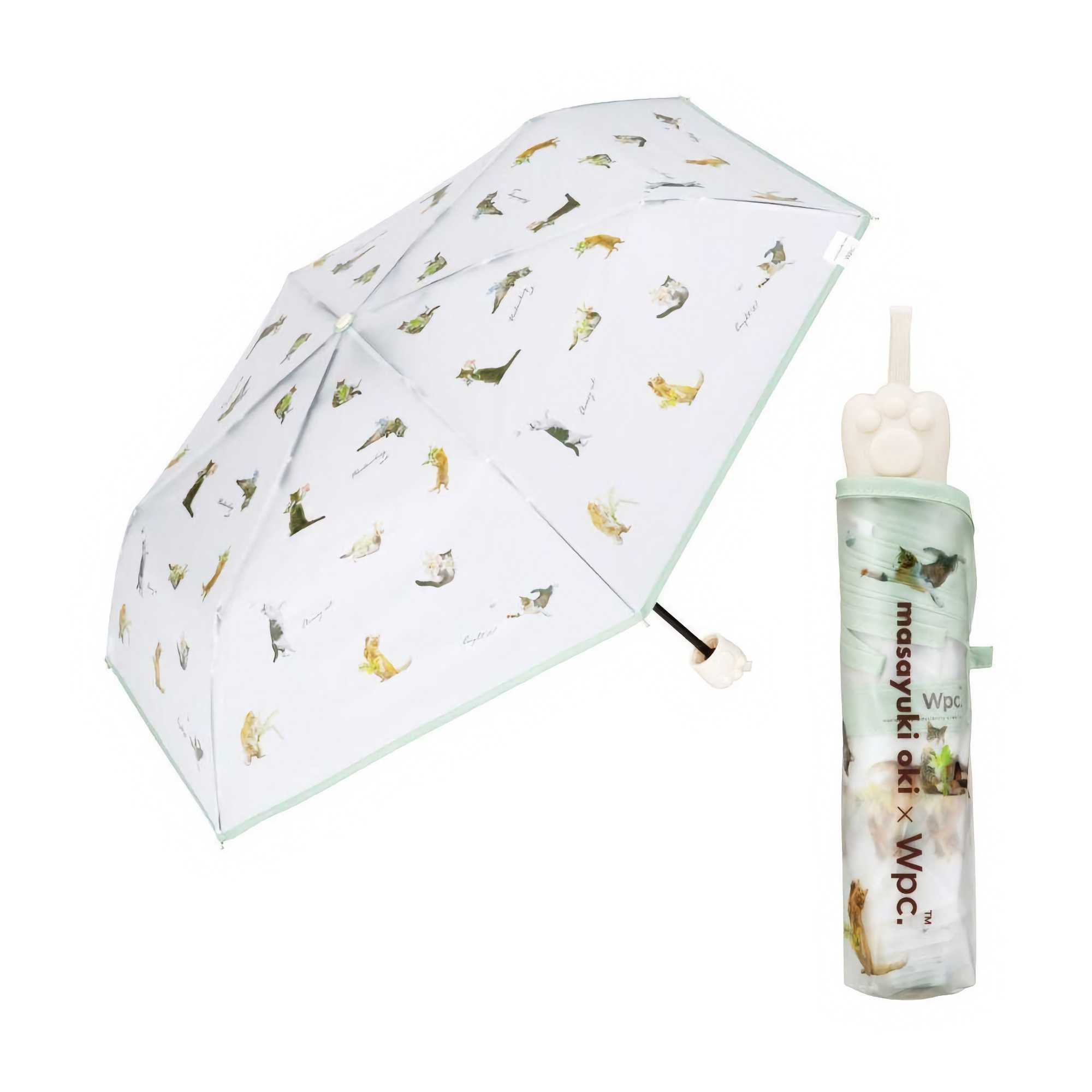 Wpc. x Masayuki OKI Paw Nyan Mini umbrella (49cm), green