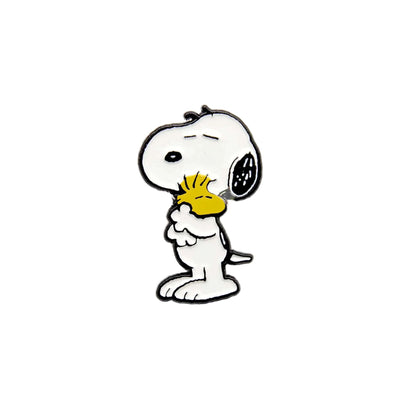 Peanuts x Magpie Snoopy enamel pin, hugs