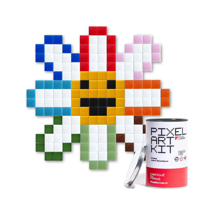 Pixel Corner Pixel Art Kit Mini diy wall art, flower power