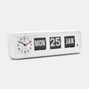 Twemco BQ-38 Perpetual Calendar Flip Clock, White