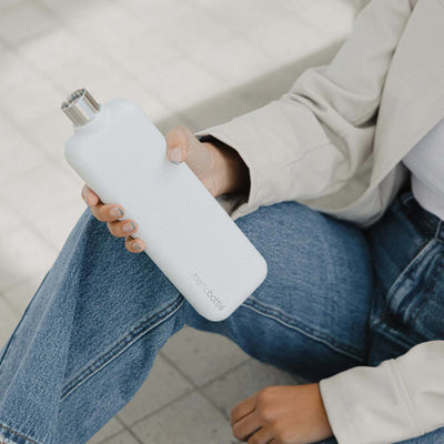 memobottle Slim Stainless Steel 20oz, white