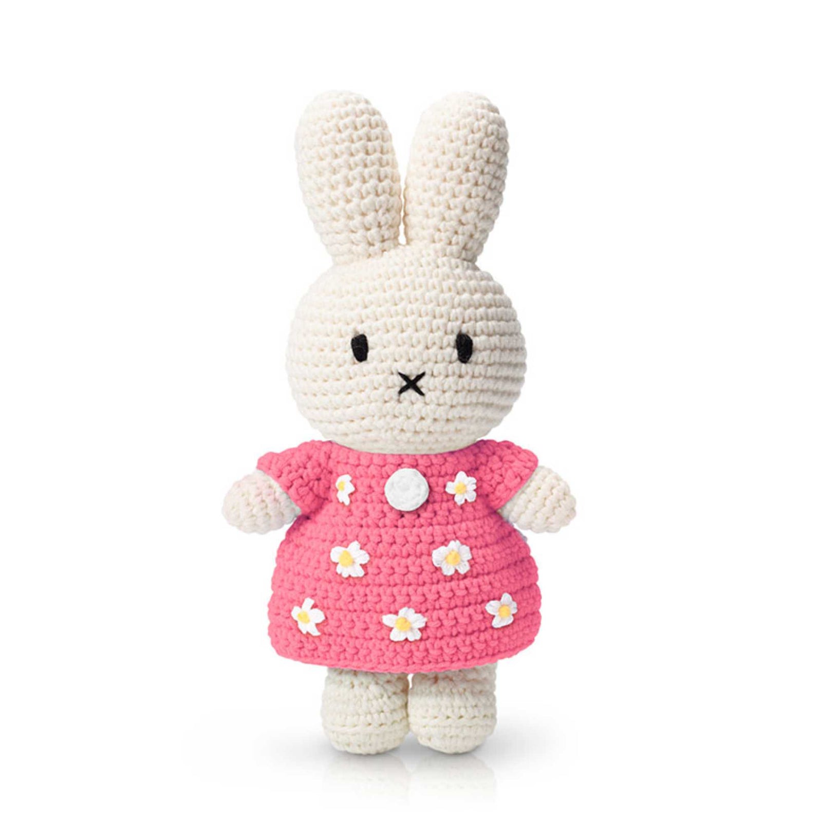 Just Dutch Miffy Crochet 25cm, Pink Flower Dress
