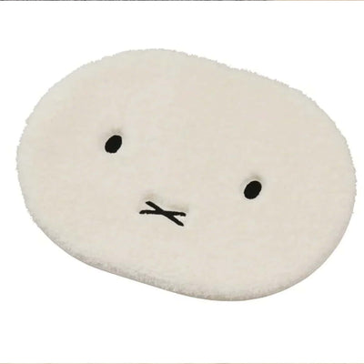 Miffy Face oval bath mat, ivory