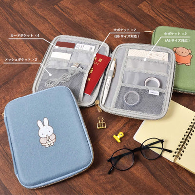 Miffy PUPU Handbook Felt Multi-Pouch, Miffy/Grey