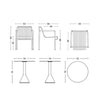 Hay Palissade dining armchairs & cone table Ø70