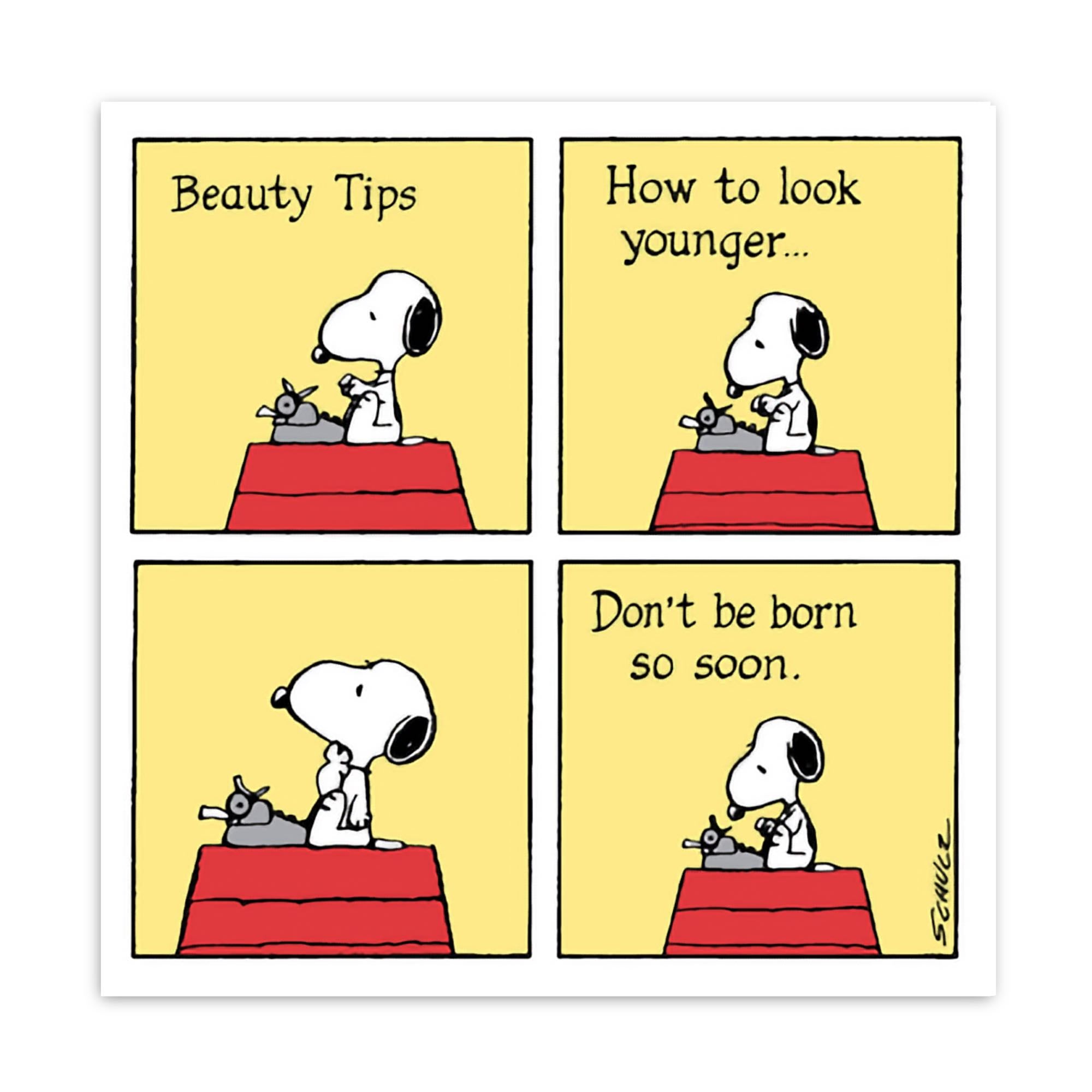 Hype Snoopy card, beauty tips
