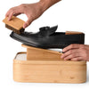 Gudee Rico Shoe Shine Valet Box with Horsehair Shoe Shine Brush