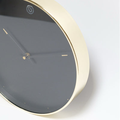 refurbished | Hübsch Time Wall Clock, Brass/Black