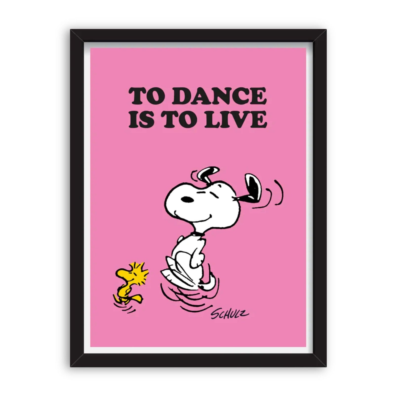 Magpie x Peanuts Art Edition A3 framed print, to dance is to live