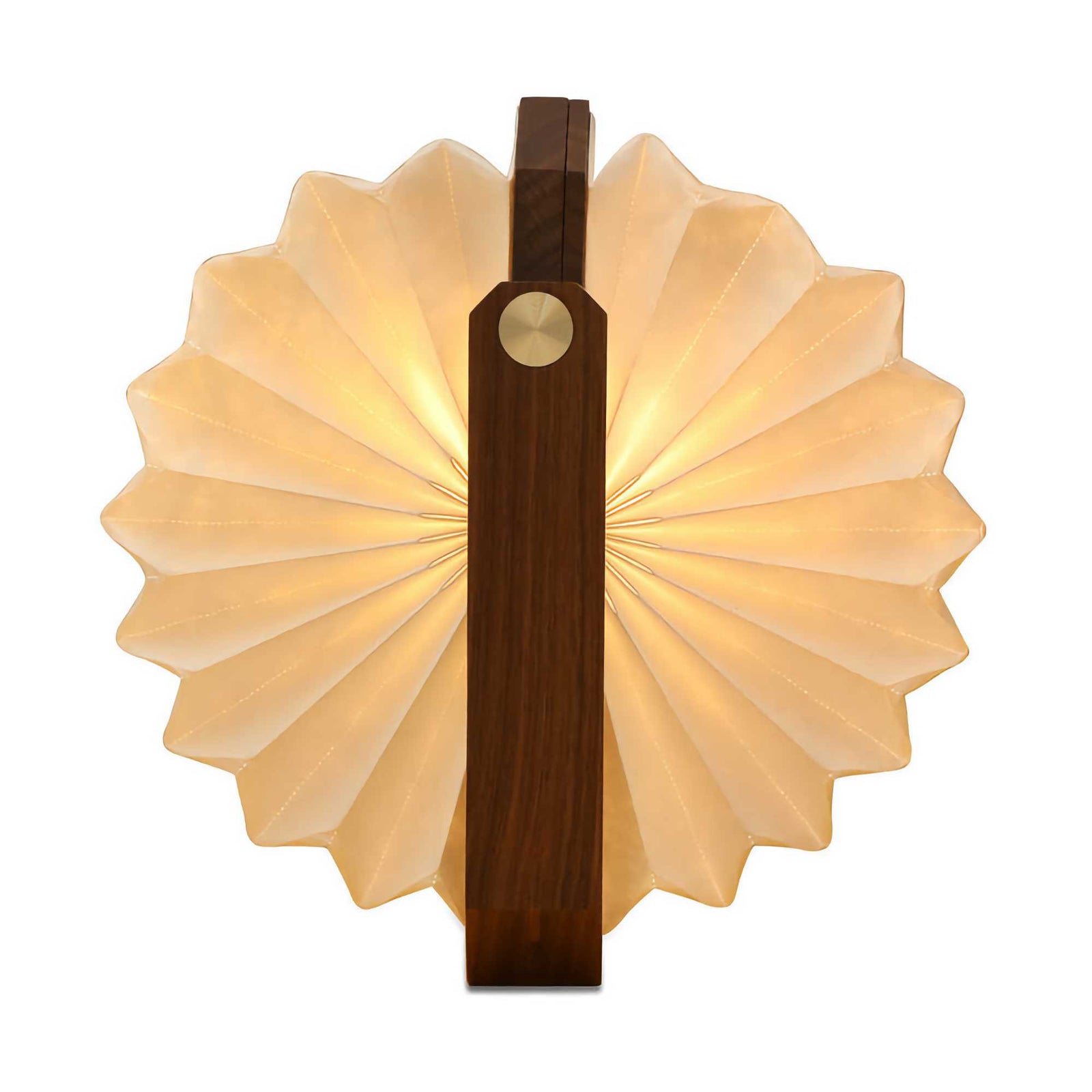 Gingko Smart Origami lamp, american walnut