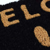Semi-circular Smiling welcome mat, black