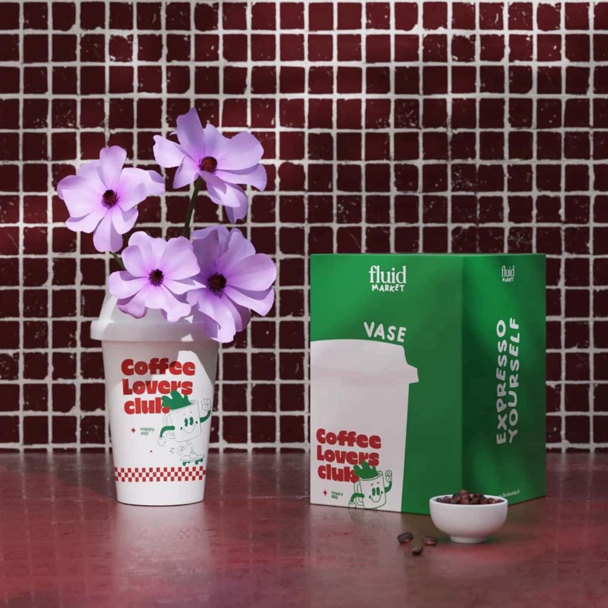 Fluid Market Cup Of Coffee vase