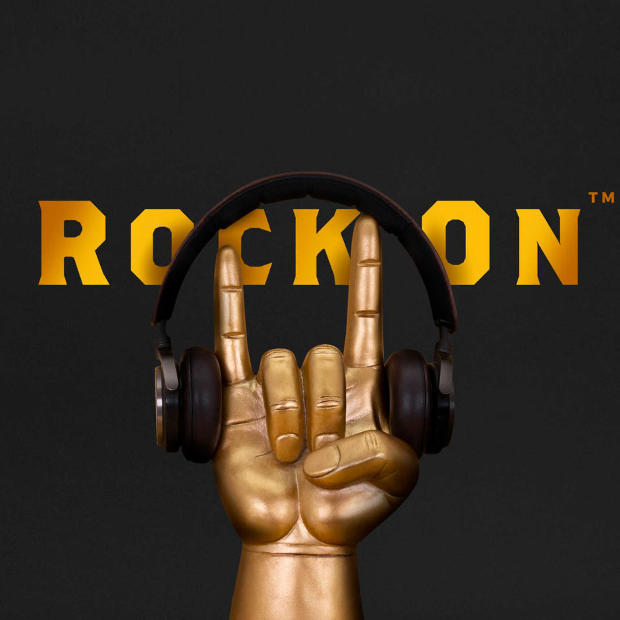 Suck UK Rock On headphone stand, gold