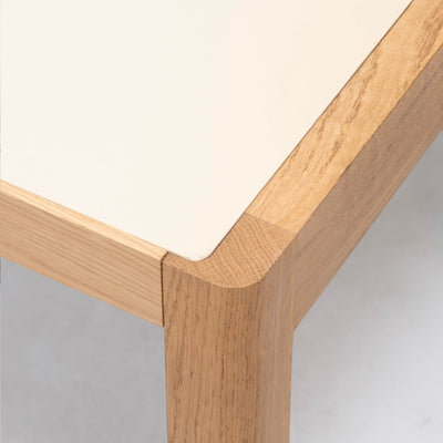 ex-display | Muuto Workshop table (130x65cm), warm grey linoleum/oak