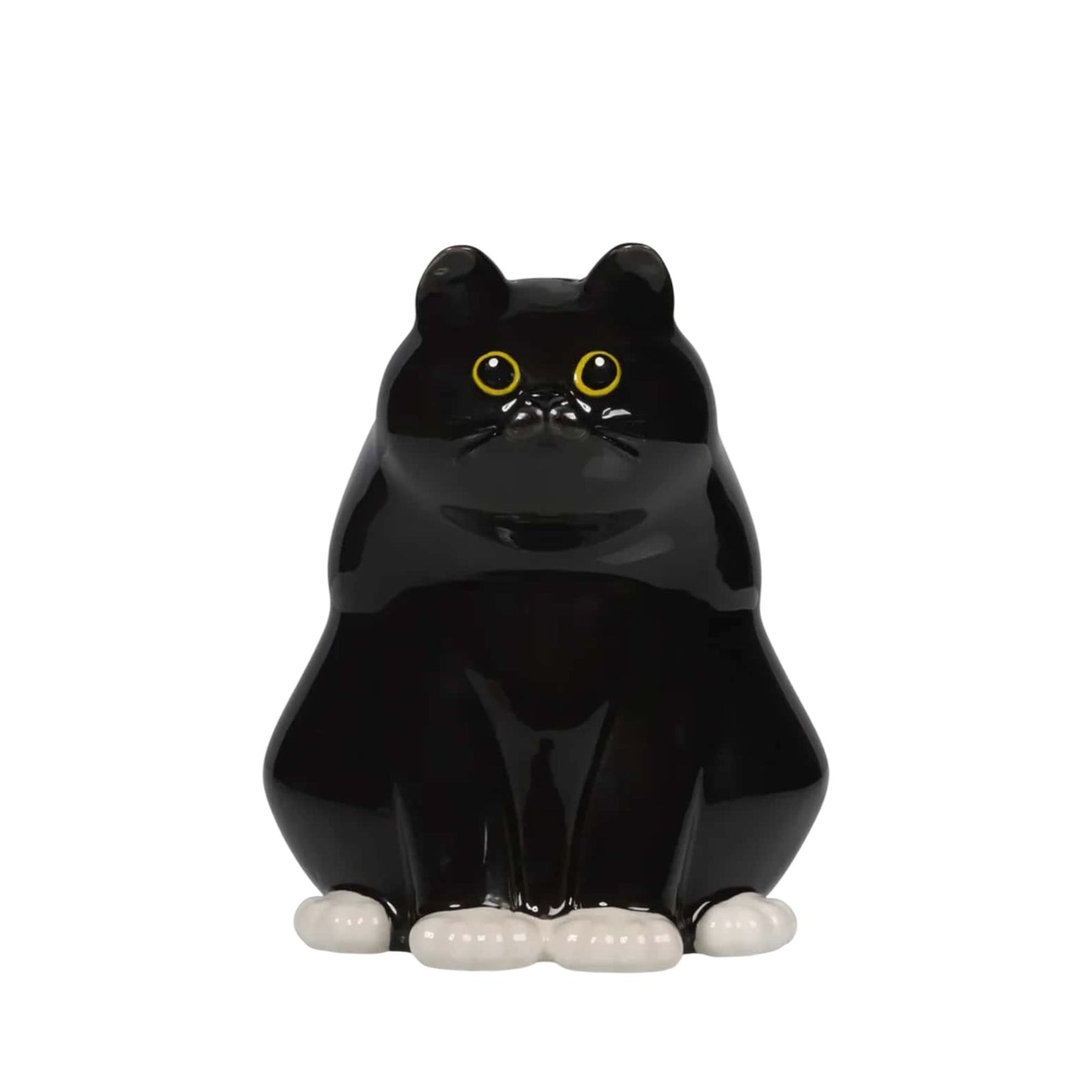 Bitten Black Cat vase