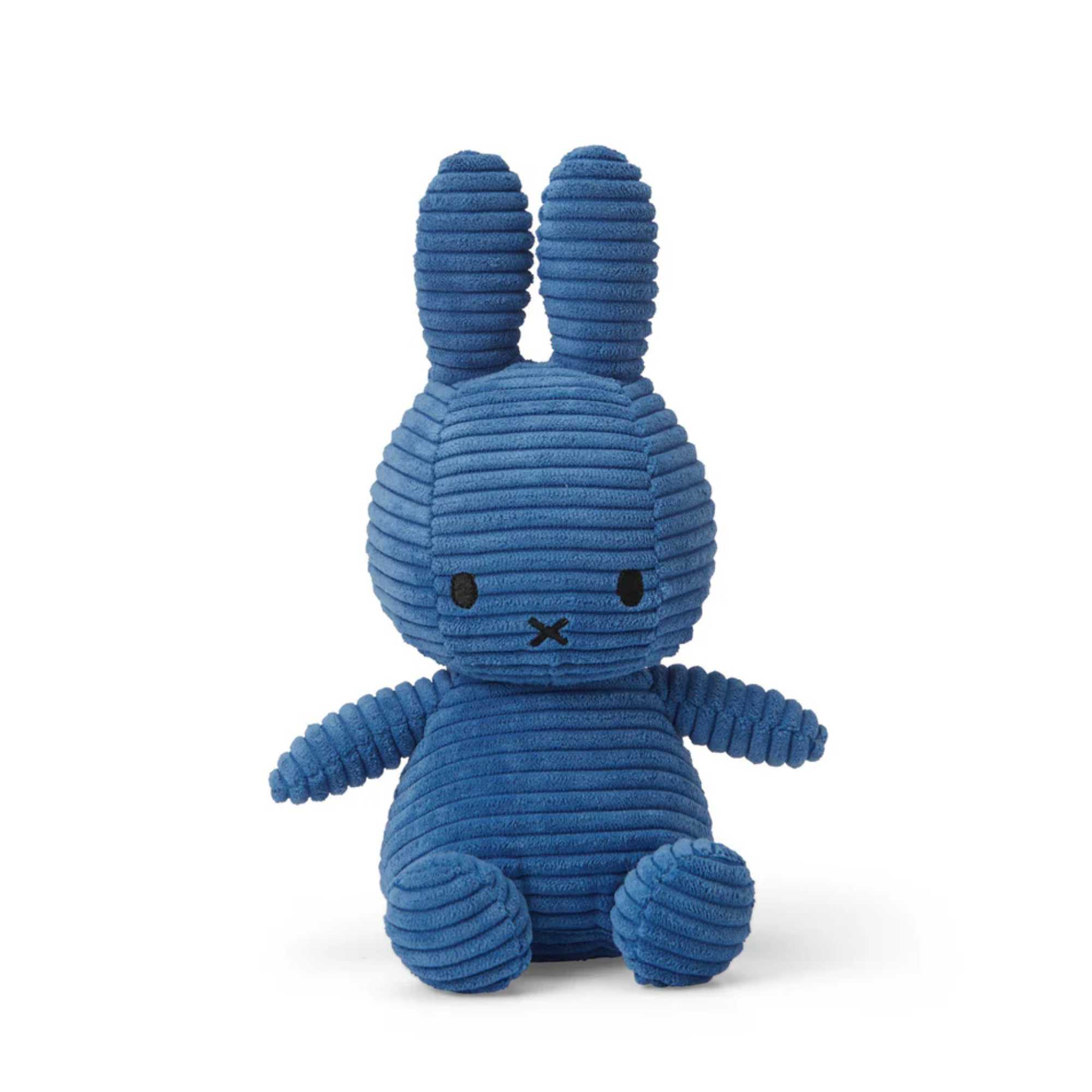 Miffy ECO Corduroy Sitting plush 23cm, kobalt blue