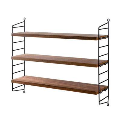 String Pocket Shelf, Walnut/Black