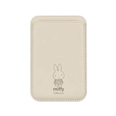 Miffy MagSafe wallet, warm grey