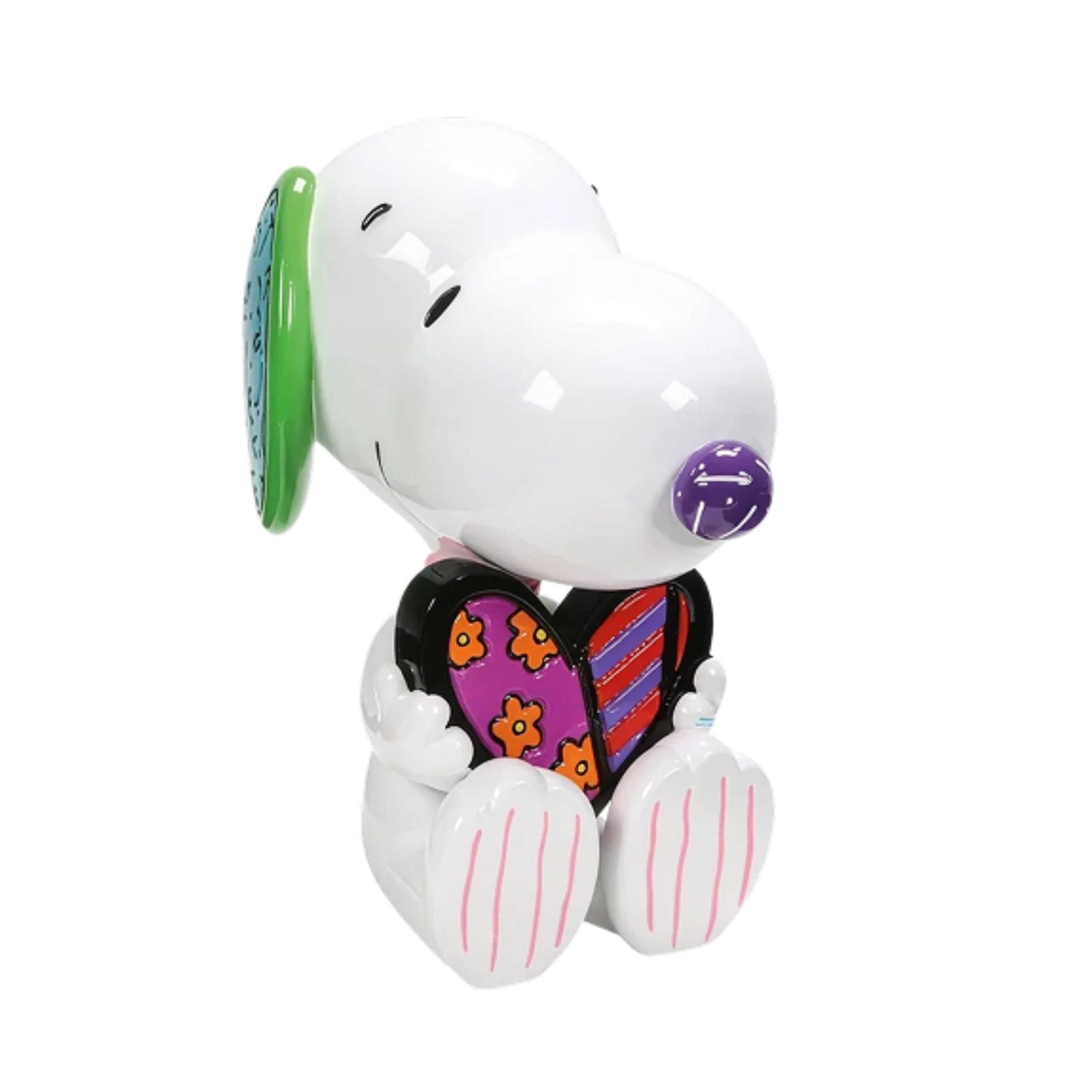 Romero Britto Peanuts Snoopy heart statue
