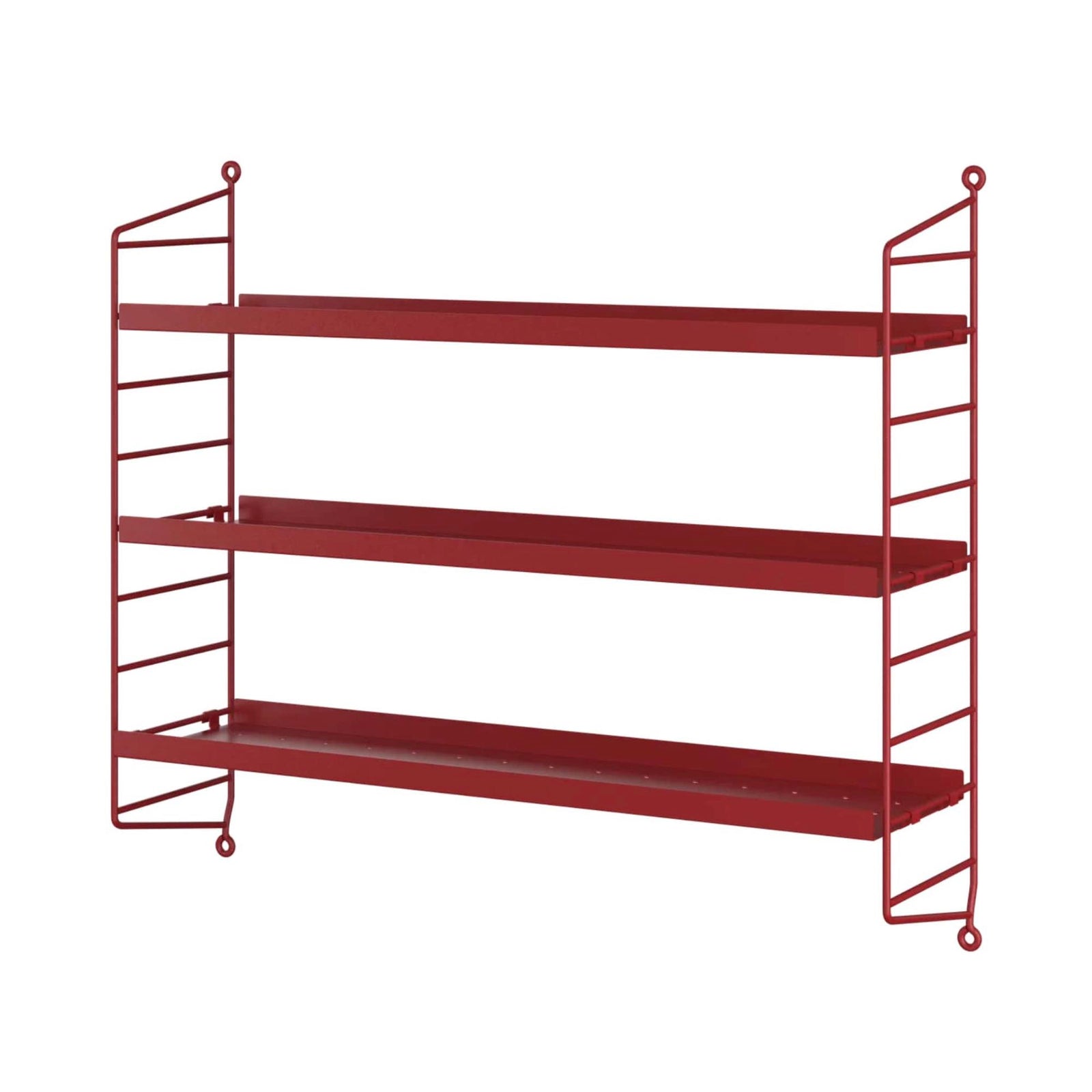 String® Pocket Metal shelving, Oxtorgsröd red