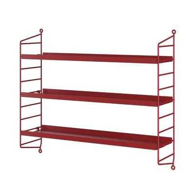 String® Pocket Metal shelving, Oxtorgsröd red