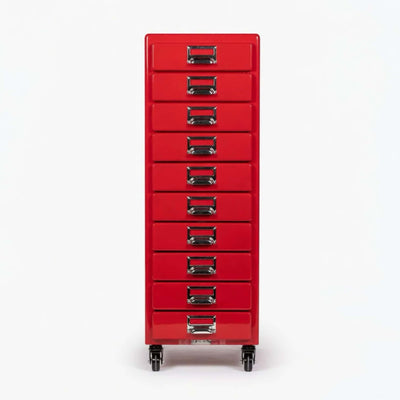 Dulton 10 Drawers Chest on Wheels, raw