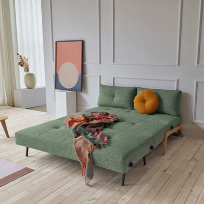 Innovation Living Cubed 160 Wood sofa bed, 281 avella pine green
