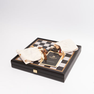 refurbished | Manopoulos 4in1 combo game (chess/backgammon/ludo/snakes), modern