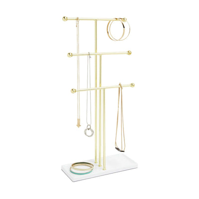 Umbra Trigem Jewellery Stand, Brass