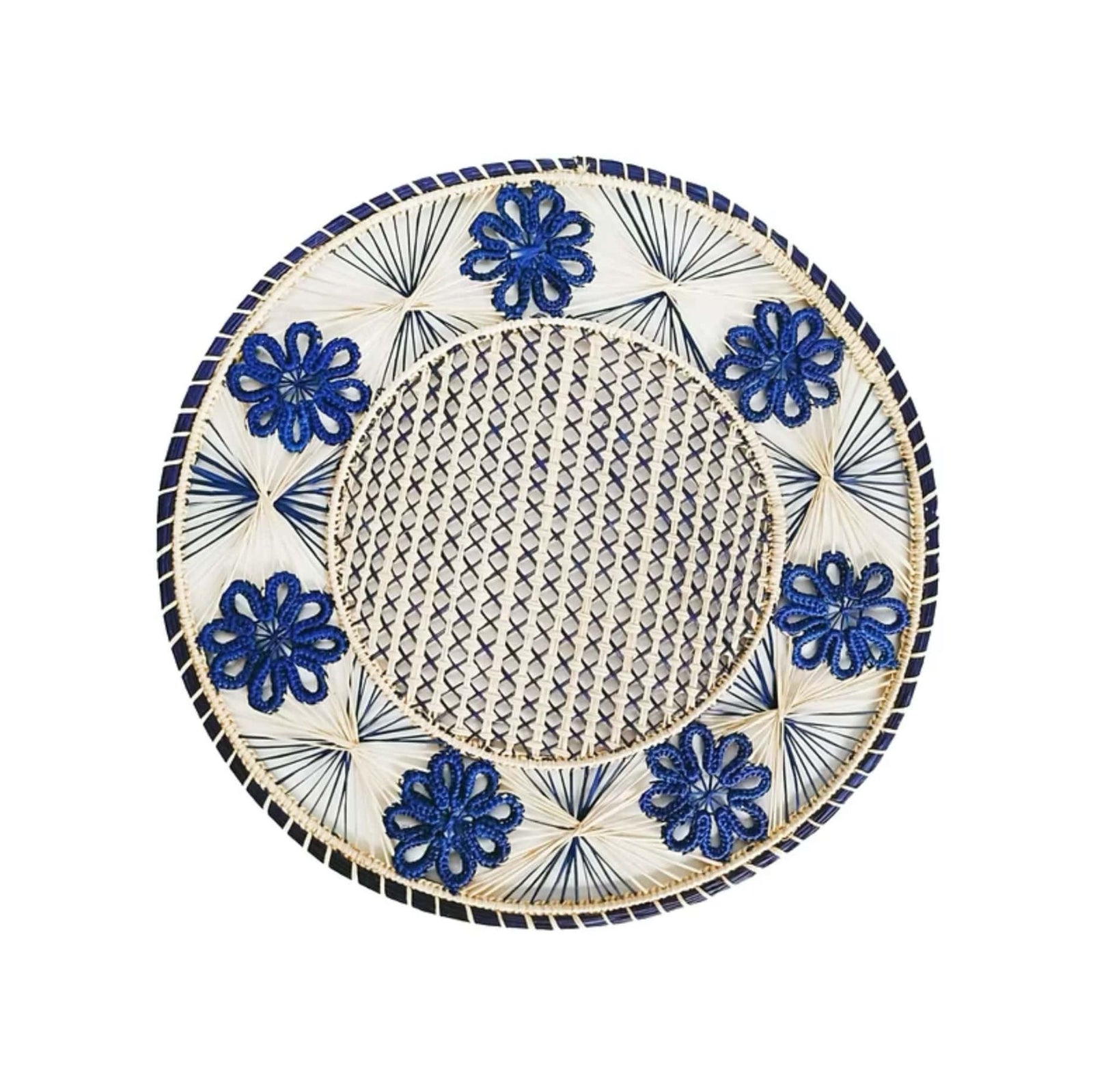 Coro Cora Flora placemat, blue