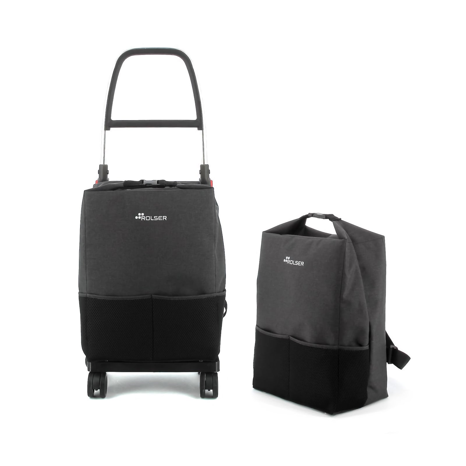 Rolser One Tweed T-Shop shopping cart, Black