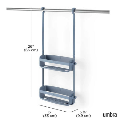 Umbra Flex Shower Caddy, Slate Blue