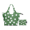 Notabag Foldable Tote, Olive Dots