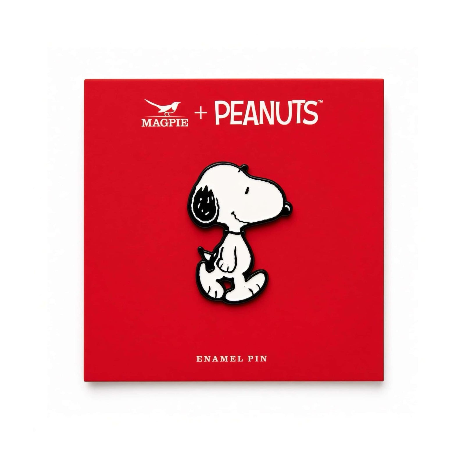 Peanuts x Magpie Snoopy enamel pin, walk