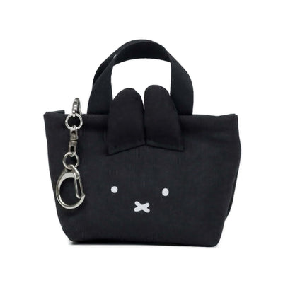 Miffy Chidori & Monotone Mini Tote key charm, black